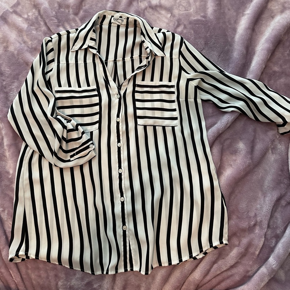 Express Sheer Button Up